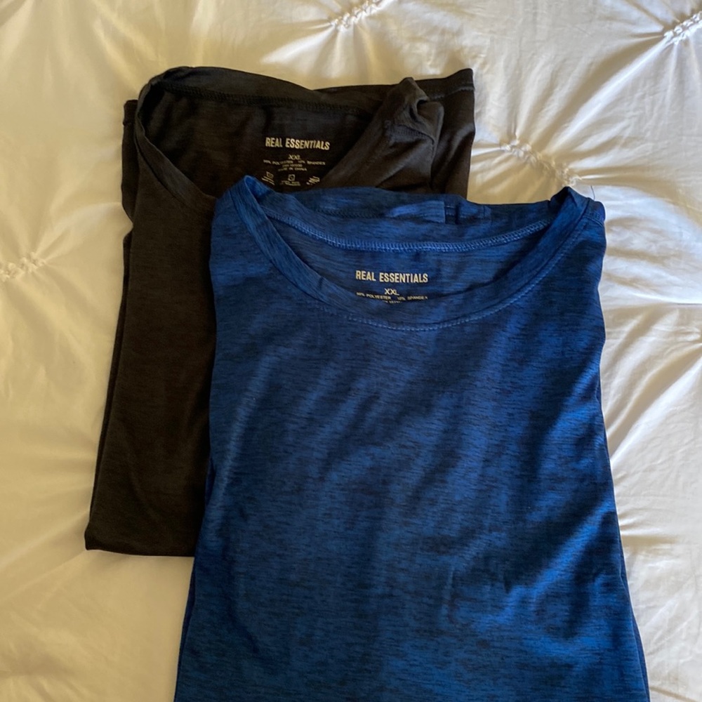 NWOT Bundle of two Real Essentials, activewear shirts